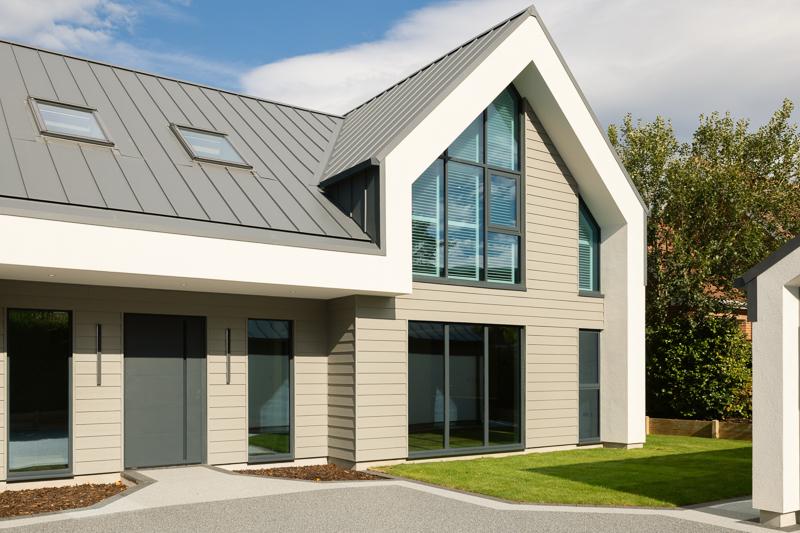 Contemporary home with skylights and PLX metal roof